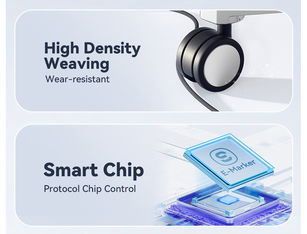 Cable de carga ESSAGER de 100 W y 5 A, tipo C a tipo C, USB 2.0 de 480 Mbps, adsorción magnética, ajuste flexible, chip E-Marker, 1 m.