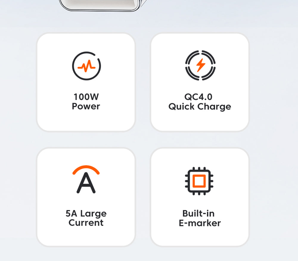 Cable de datos ESSAGER de 100 W, tipo C a tipo C, carga rápida PD, velocidad de transmisión de 480 Mbps, para MacBook/tableta/teléfono móvil Huawei Samsung - Cable de 1 m