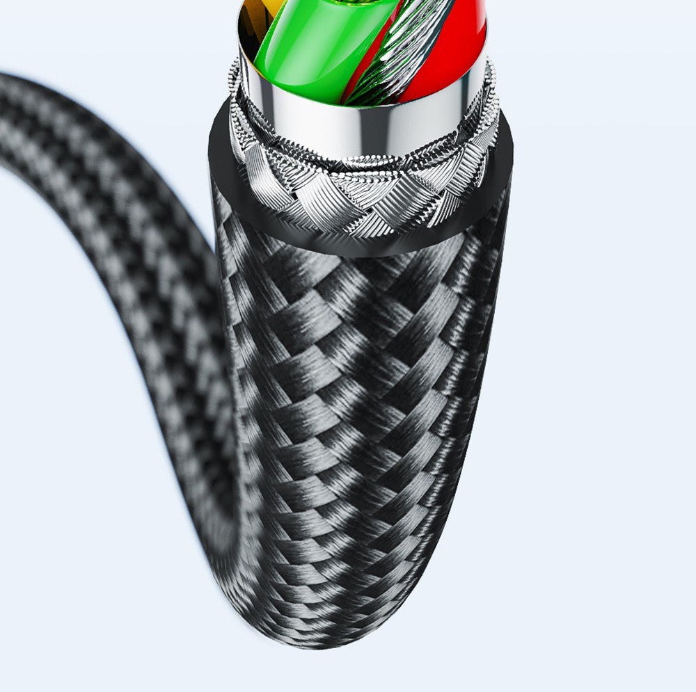 Cable de datos ESSAGER de 100 W, tipo C a tipo C, carga rápida PD, velocidad de transmisión de 480 Mbps, para MacBook/tableta/teléfono móvil Huawei Samsung - Cable de 1 m