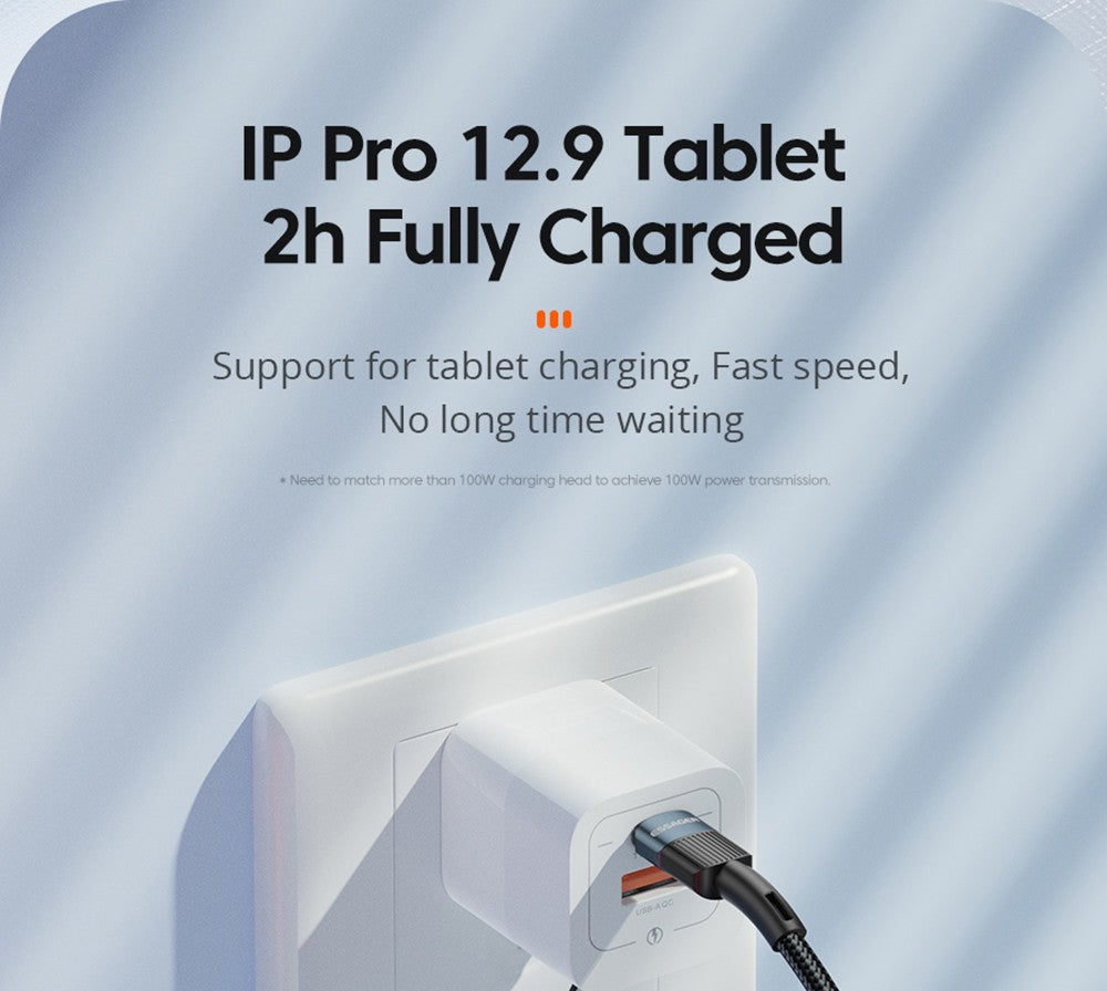 Cable de datos ESSAGER de 100 W, tipo C a tipo C, carga rápida PD, velocidad de transmisión de 480 Mbps, para MacBook/tableta/teléfono móvil Huawei Samsung - Cable de 1 m