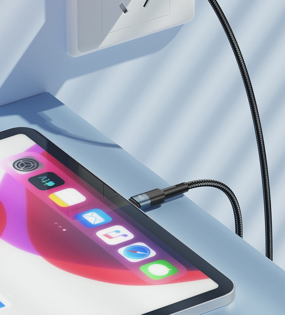 Cable de datos ESSAGER de 100 W, tipo C a tipo C, carga rápida PD, velocidad de transmisión de 480 Mbps, para MacBook/tableta/teléfono móvil Huawei Samsung - Cable de 1 m