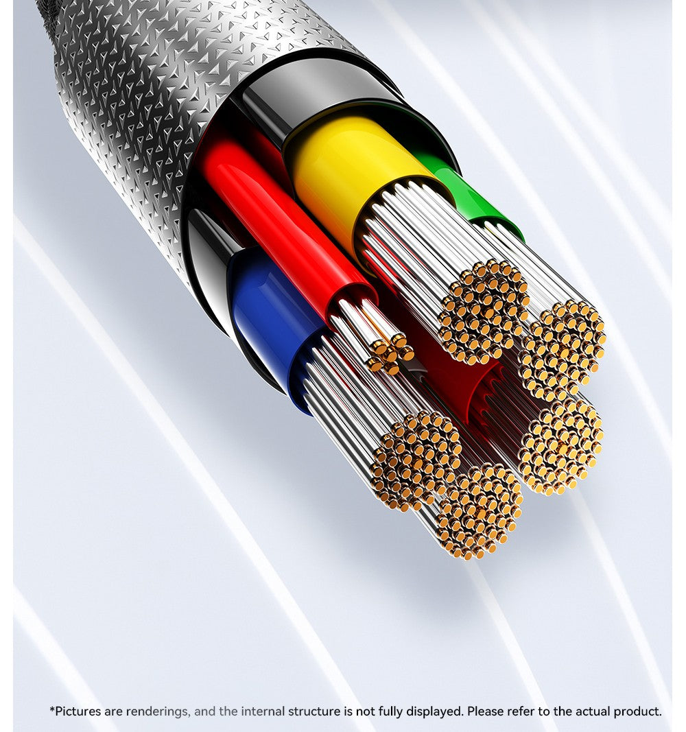 ESSAGER 240W 5A Type-C to Type-C Charging Cable, USB2.0 480Mbps, Magnetic Adsorption, Flexible Adjustment, E-Marker Chip, 1m