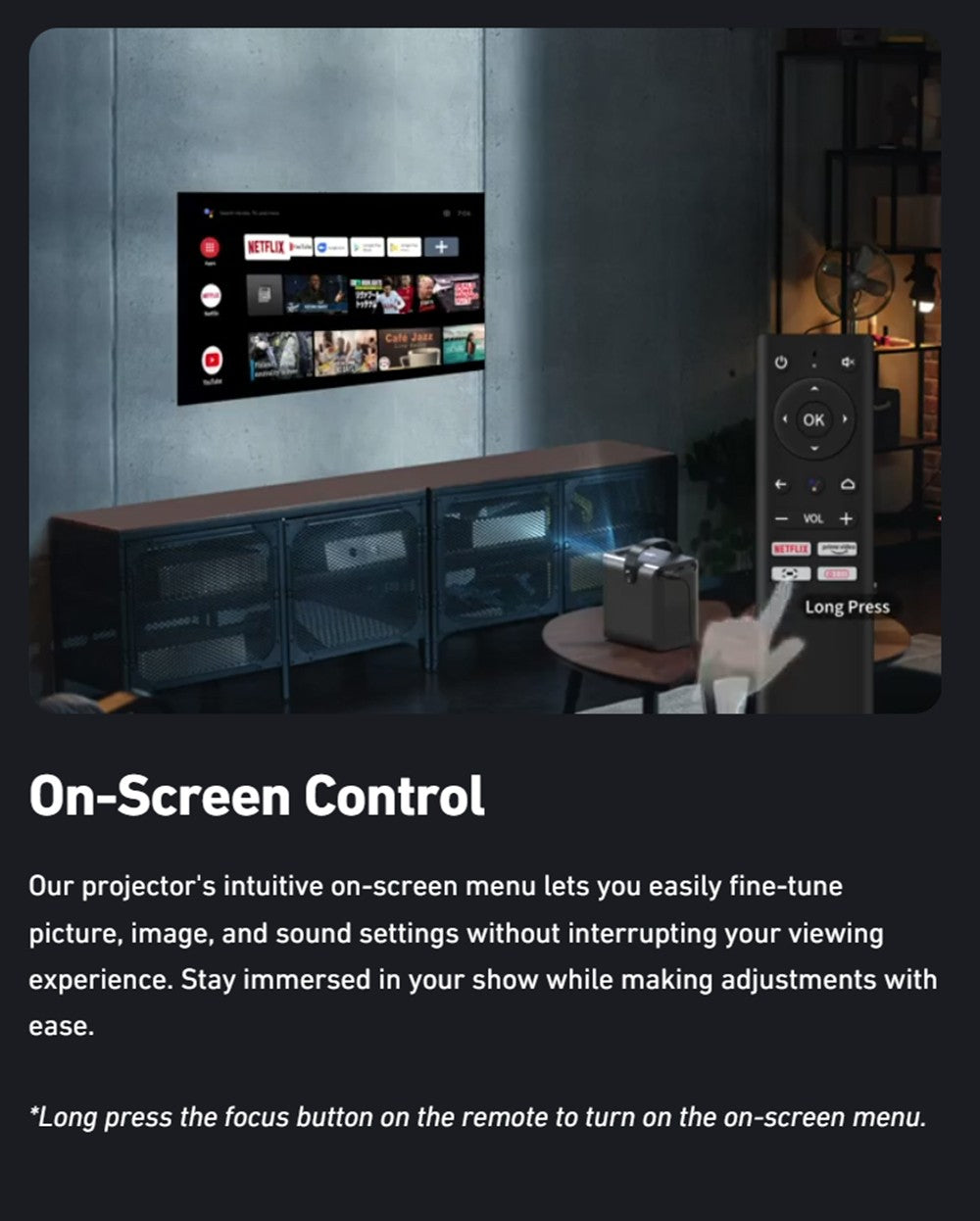 Proyector ETOE D2 Pro, 200 ANSI, Android TV 11.0, 1080P nativo, corrección trapezoidal - Enchufe UE