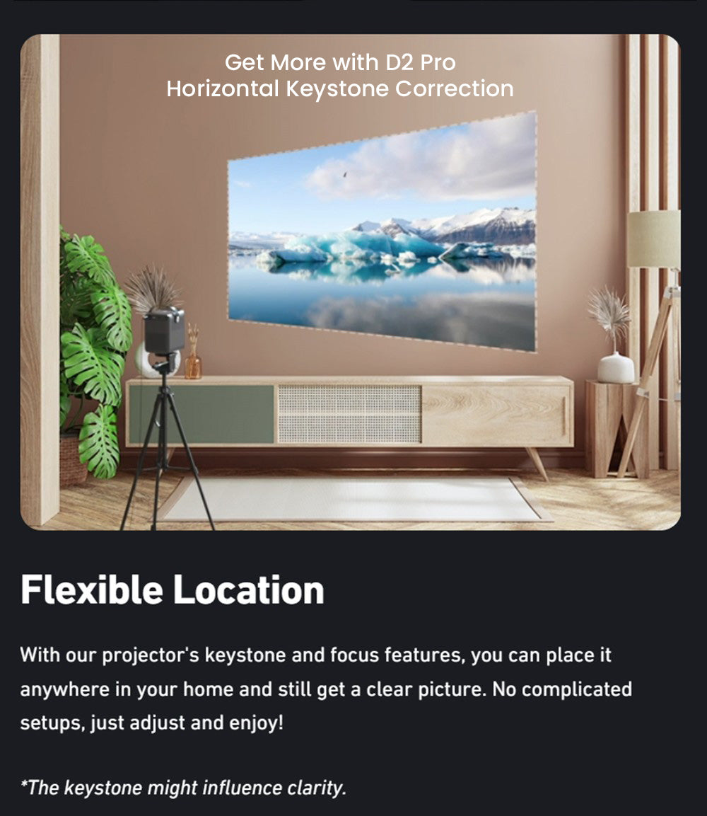 Proyector ETOE D2 Pro, 200 ANSI, Android TV 11.0, 1080P nativo, corrección trapezoidal - Enchufe UE