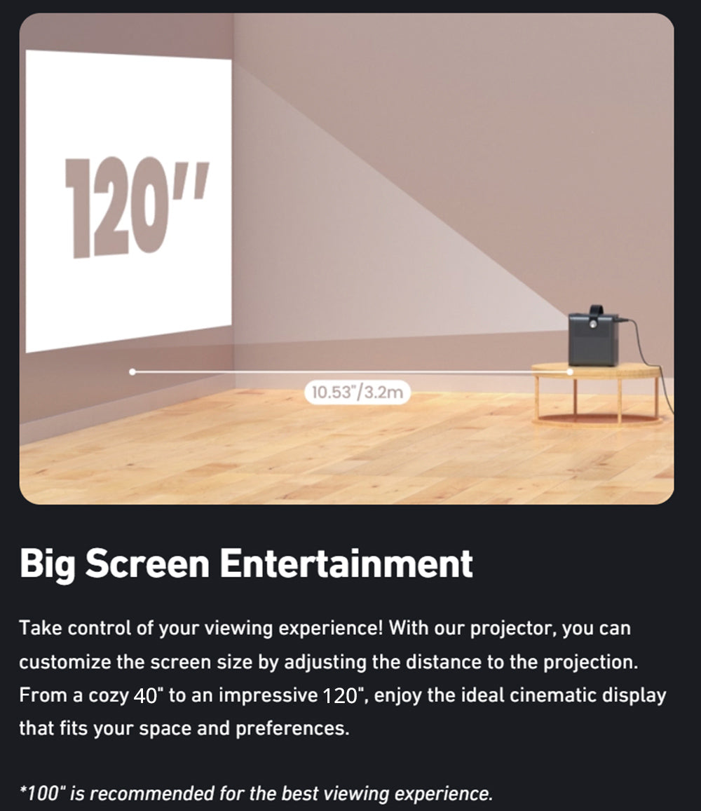 Proyector ETOE D2 Pro, 200 ANSI, Android TV 11.0, 1080P nativo, corrección trapezoidal - Enchufe UE