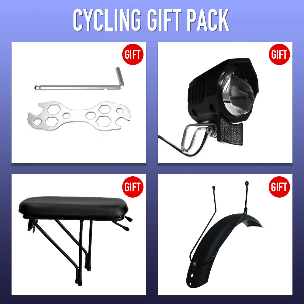 FAFREES F20 Electric Bike 20 Inch Folding Frame E-bike 7-Speed Gears With Removable 15AH Lithium Battery - White