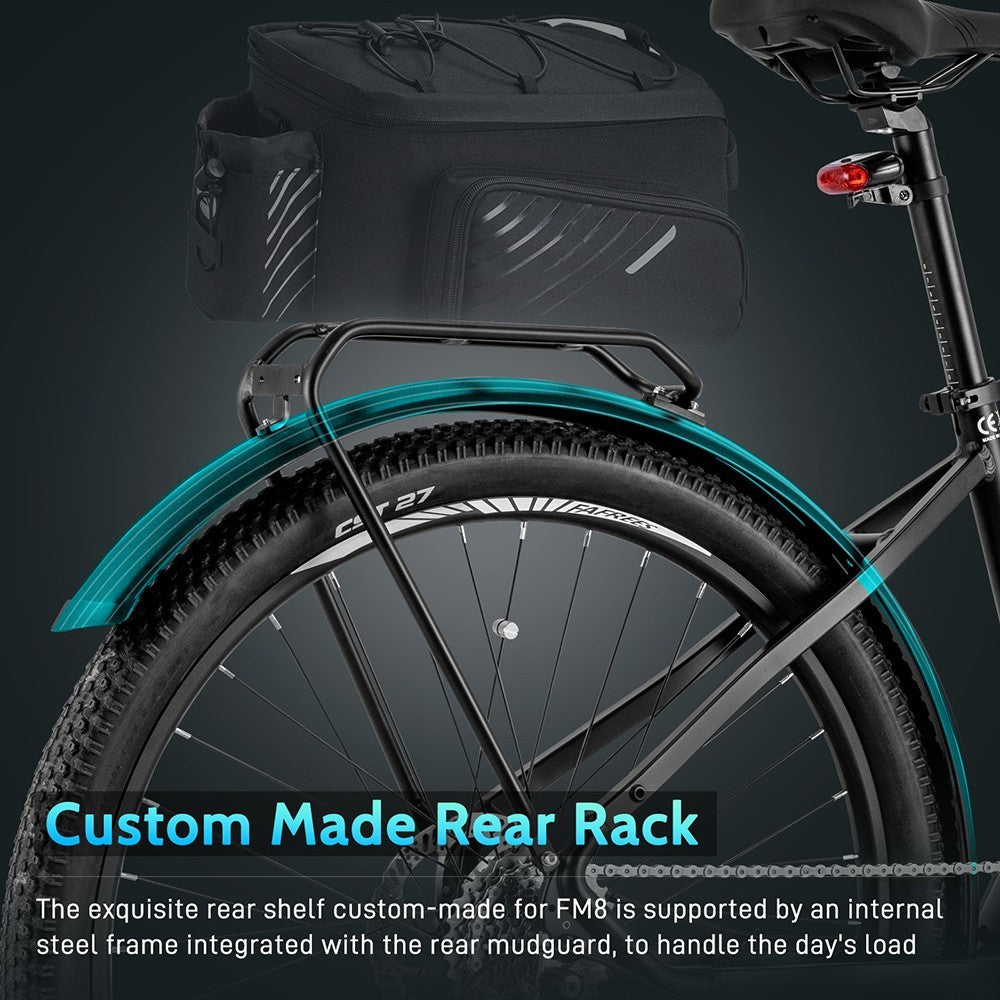 FAFREES FM8 Pro Electric Bike 27.5 inch Air Tires 36V 250W Mid-drive 25km/h Max Speed 14.5Ah Battery 100-120km Range - Black