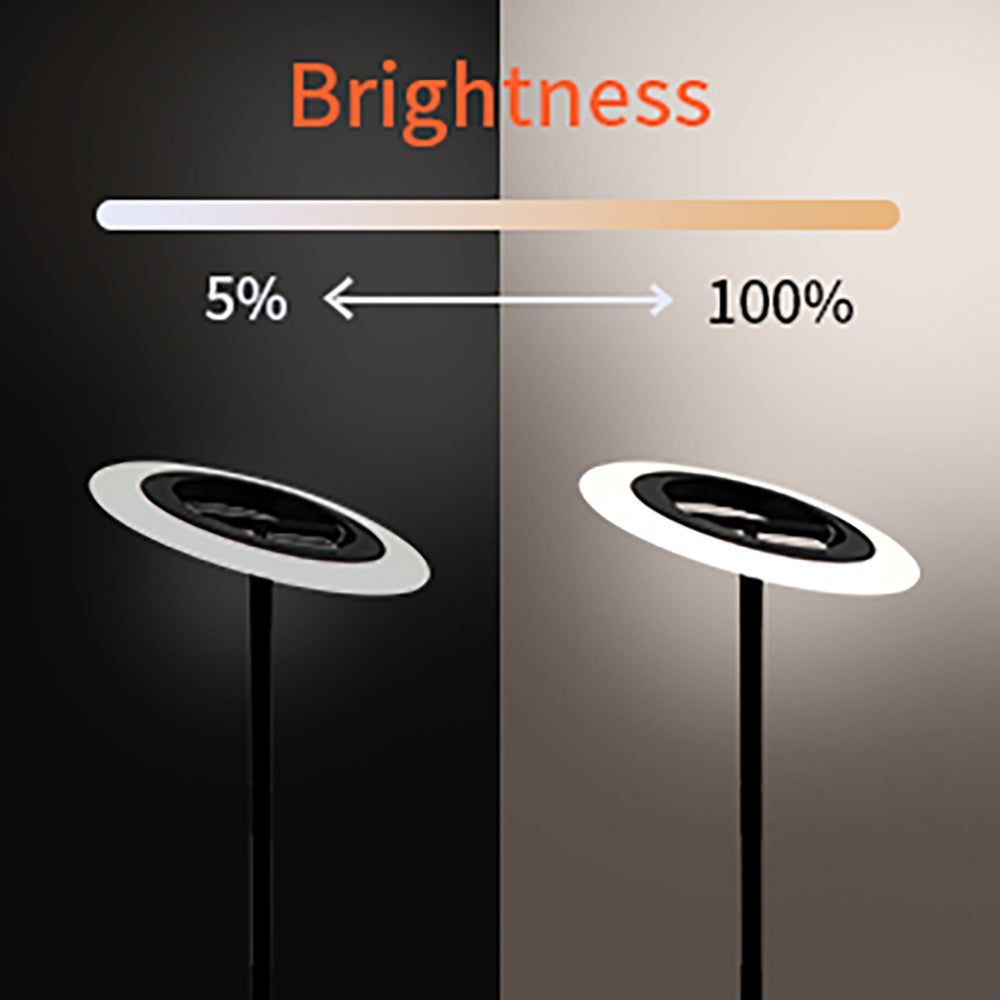 Lámpara de pie LED RGB FIMEI MF18809, 18 modos RGB, 4 temperaturas de color, control remoto, para sala de estar, dormitorio, oficina - Negro