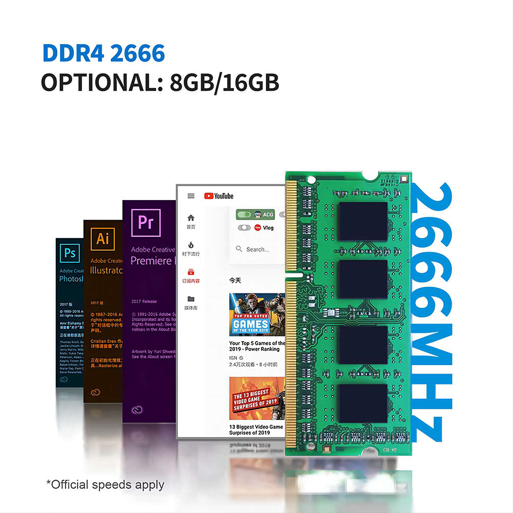 FIREBAT AK2 Plus Mini PC, Intel N100 4 Cores Max 3.4GHz, 16GB RAM 512GB SSD, 2*HDMI 2.0 4K 60Hz Dual Screen Display, WiFi 5 Bluetooth 4.2, 2*USB 3.2 2*USB 2.0 1*LAN 1*Audio, Cooling Fan - EU Plug