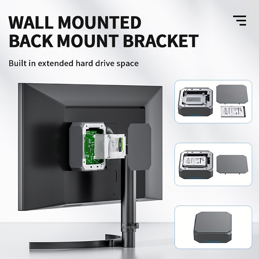 FIREBAT AK2 Plus Mini PC, Intel N100 4 Cores Max 3.4GHz, 16GB RAM 512GB SSD, 2*HDMI 2.0 4K 60Hz Dual Screen Display, WiFi 5 Bluetooth 4.2, 2*USB 3.2 2*USB 2.0 1*LAN 1*Audio, Cooling Fan - EU Plug