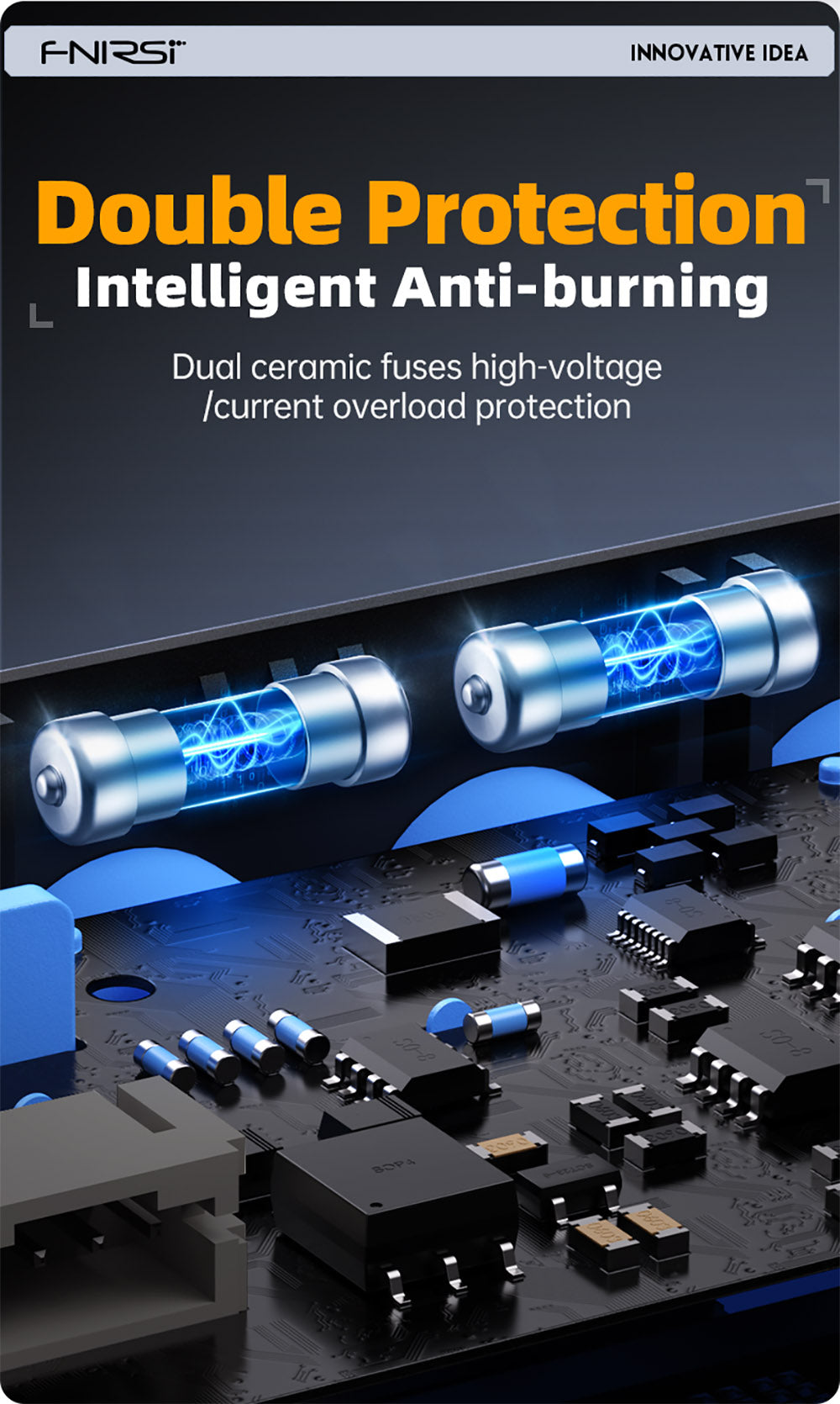 Osciloscopio digital portátil FNIRSI 2C53P, multímetro, generador de señales, pantalla táctil IPS de 4,3 pulgadas, 3 en 1, 2 canales, 50 MHz, 250 Ms/s, 19999 cuentas - Azul
