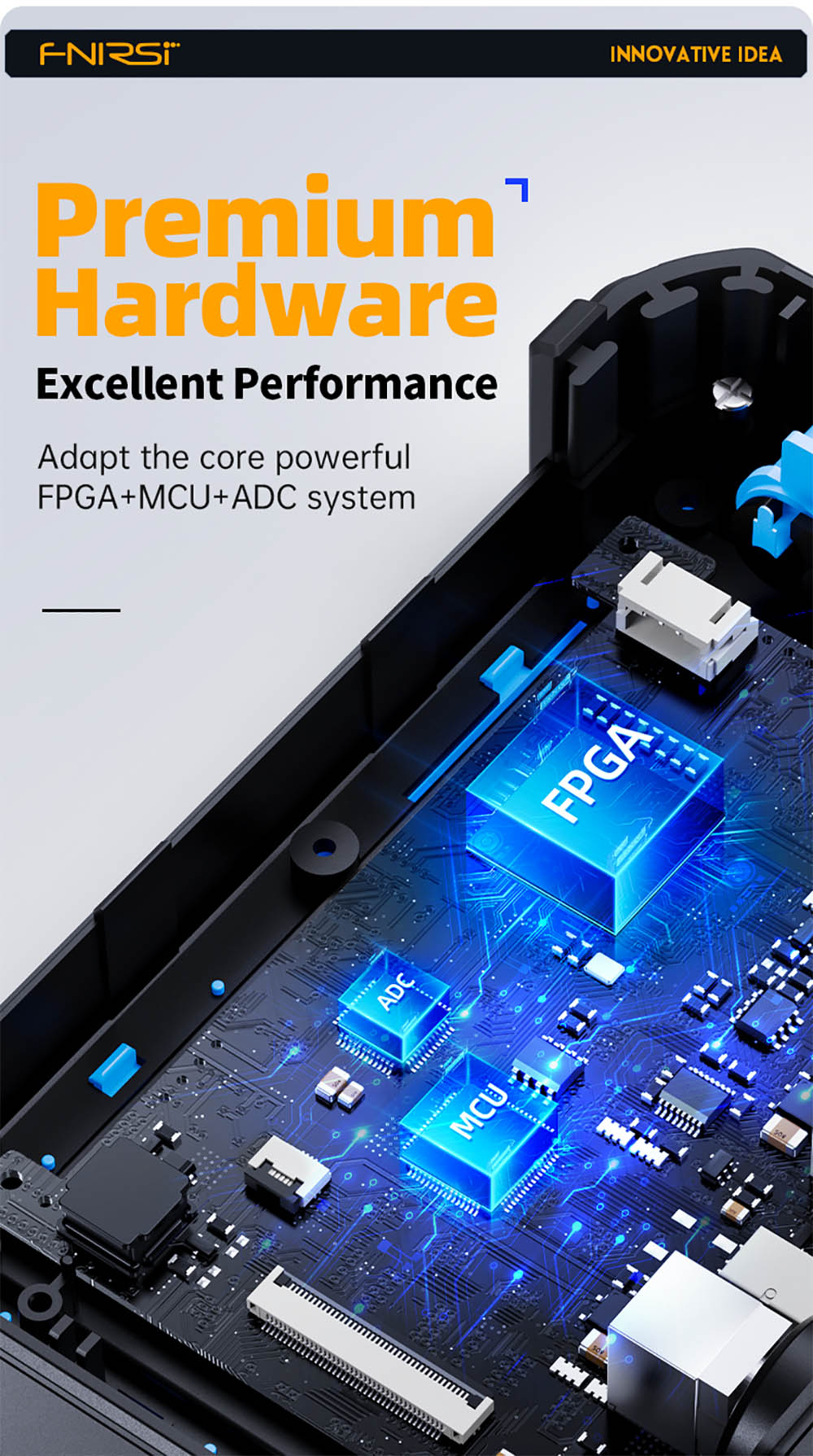 Osciloscopio digital portátil FNIRSI 2C53P, multímetro, generador de señales, pantalla táctil IPS de 4,3 pulgadas, 3 en 1, 2 canales, 50 MHz, 250 Ms/s, 19999 cuentas - Azul