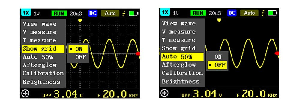 Osciloscopio digital portátil FNIRSI 5012H, 1 canal, frecuencia de muestreo de 500 MS/s, ancho de banda de 100 MHz, pantalla de 2,4 pulgadas.