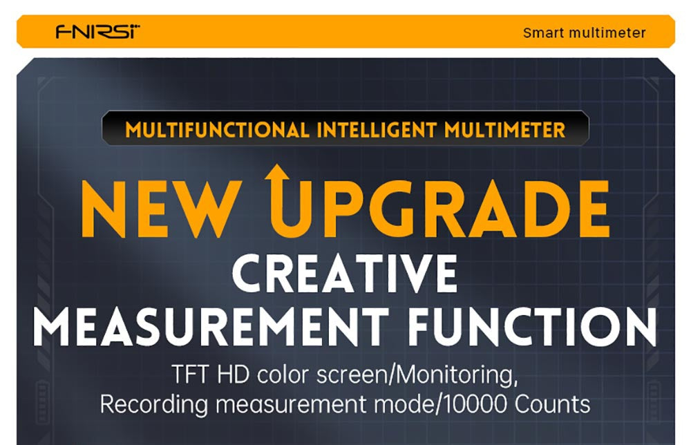 Multímetro digital de mano FNIRSI DMT-99, 10000 cuentas, 1000 V 10 A RMS verdadero, rango automático, probador de voltaje CA/CC, medidas NCV, batería recargable de 1500 mAh.