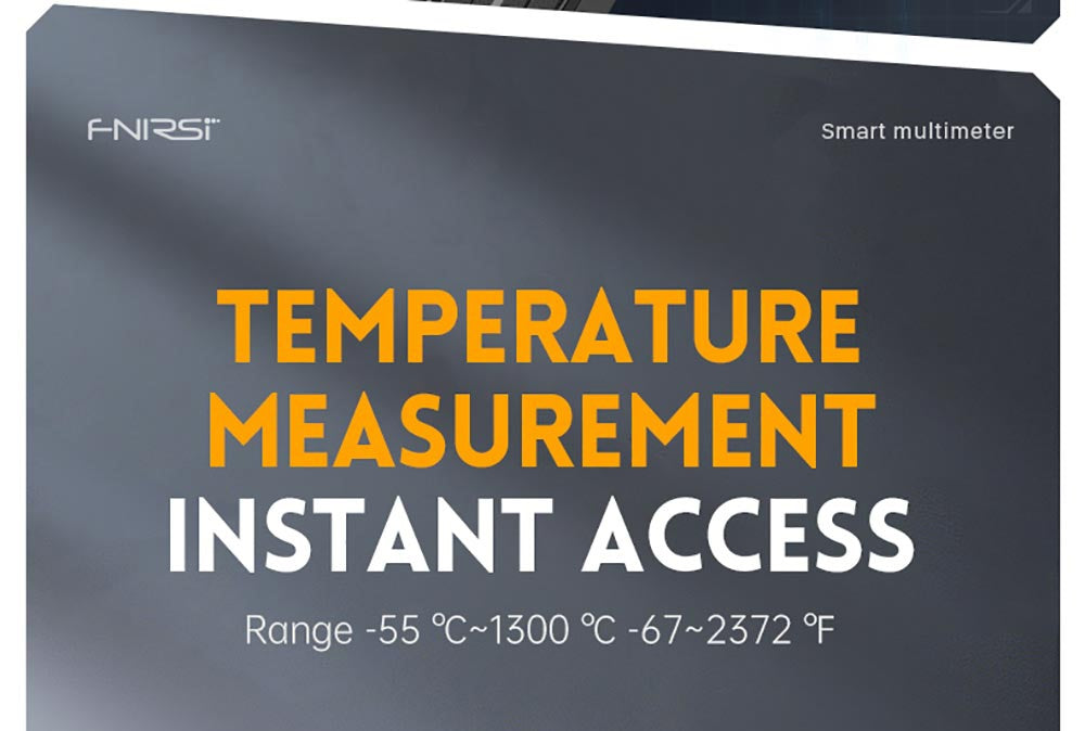 Multímetro digital de mano FNIRSI DMT-99, 10000 cuentas, 1000 V 10 A RMS verdadero, rango automático, probador de voltaje CA/CC, medidas NCV, batería recargable de 1500 mAh.