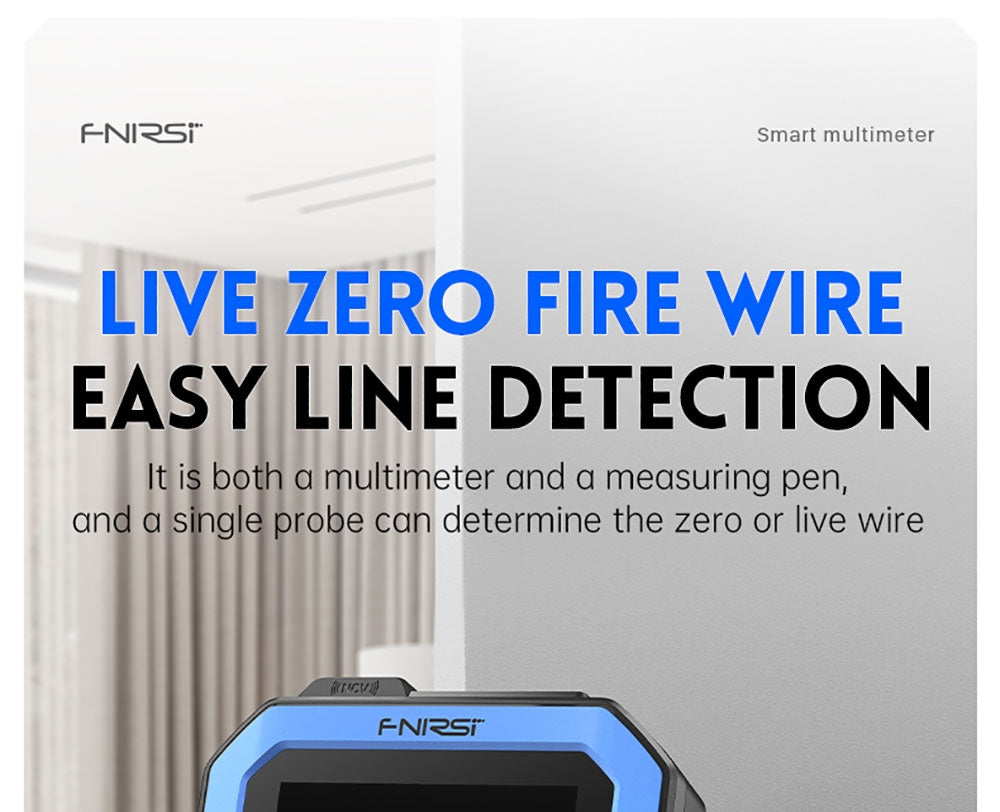 Multímetro digital de mano FNIRSI DMT-99, 10000 cuentas, 1000 V 10 A RMS verdadero, rango automático, probador de voltaje CA/CC, medidas NCV, batería recargable de 1500 mAh.