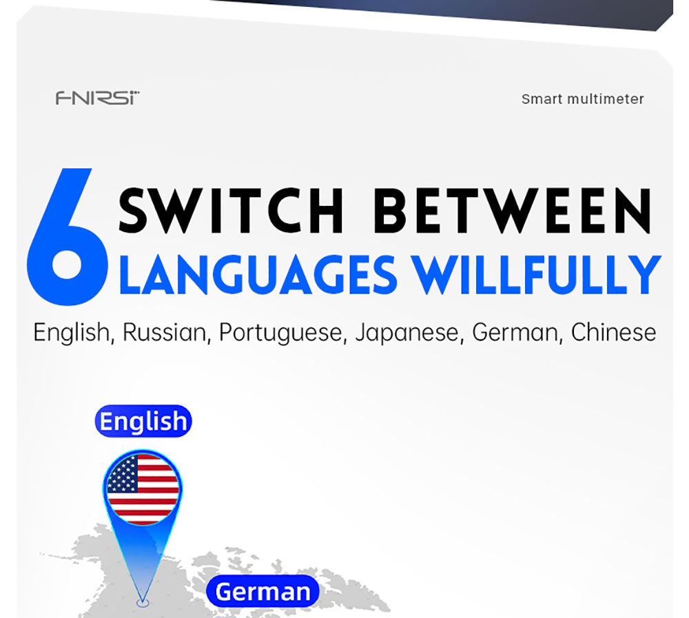 Multímetro digital de mano FNIRSI DMT-99, 10000 cuentas, 1000 V 10 A RMS verdadero, rango automático, probador de voltaje CA/CC, medidas NCV, batería recargable de 1500 mAh.