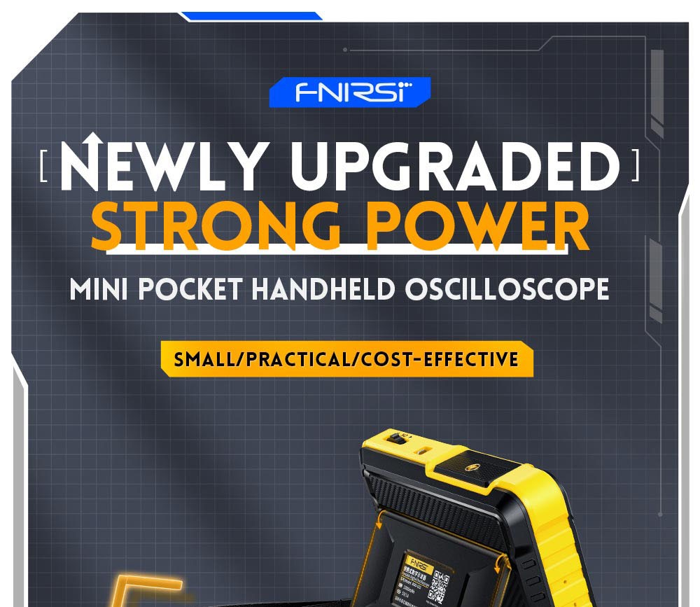 Osciloscopio digital portátil mini FNIRSI DSO152 con sonda de alto voltaje P6100, frecuencia de muestreo de 2,5 MSa/s, ancho de banda de 200 kHz.
