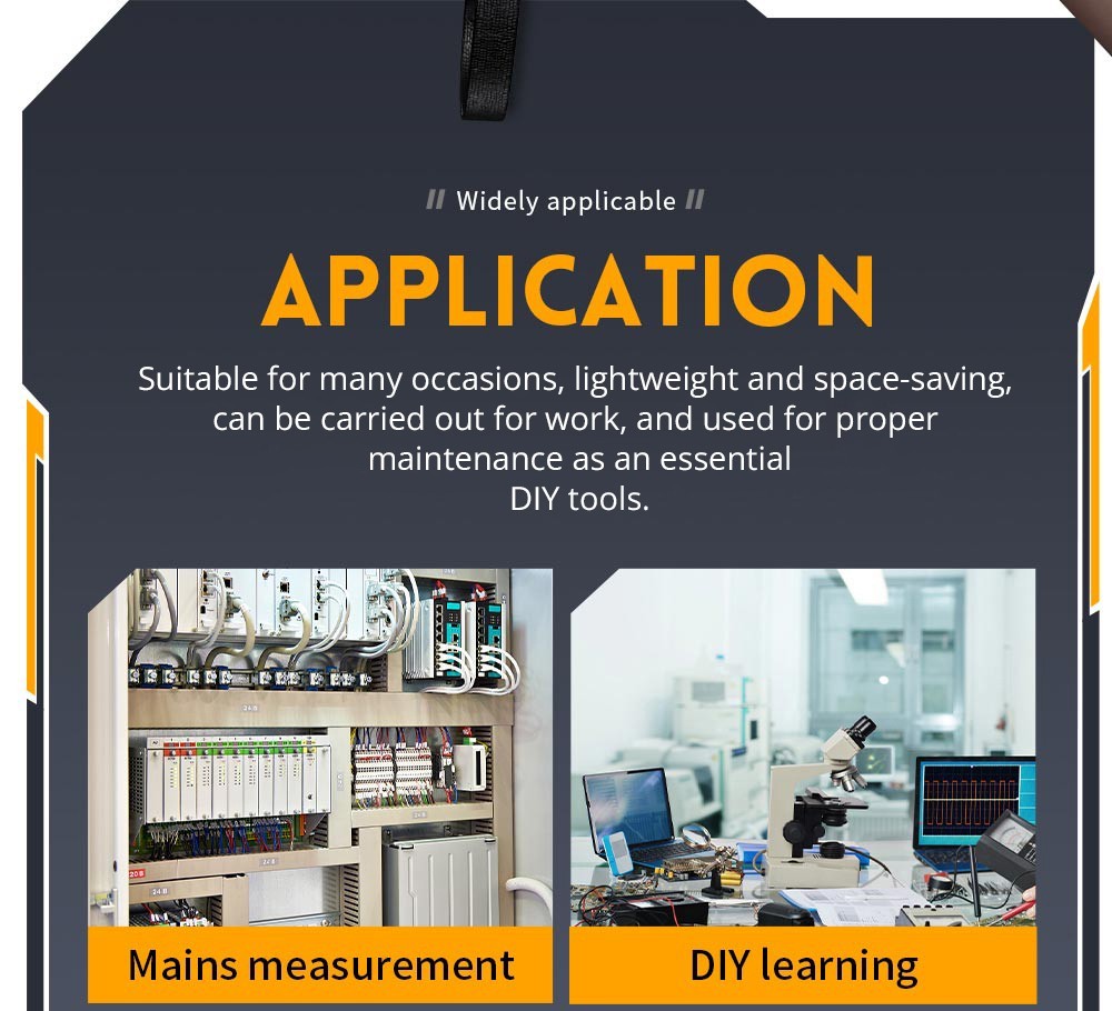 Osciloscopio digital portátil mini FNIRSI DSO152 con sonda de alto voltaje P6100, frecuencia de muestreo de 2,5 MSa/s, ancho de banda de 200 kHz.