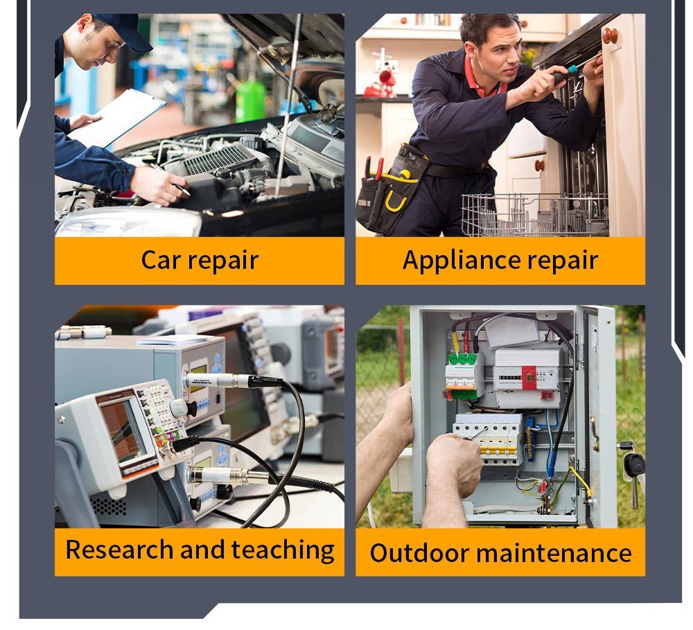Osciloscopio digital portátil mini FNIRSI DSO152 con sonda de alto voltaje P6100, frecuencia de muestreo de 2,5 MSa/s, ancho de banda de 200 kHz.