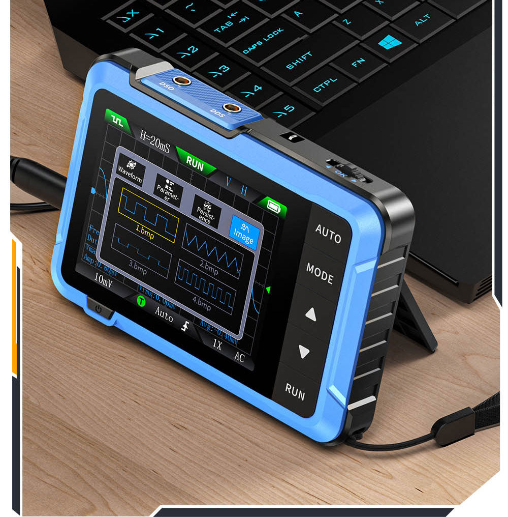 Osciloscopio digital FNIRSI DSO510 2 en 1, generador de señales DDS, pantalla de 2,8 pulgadas, ancho de banda de 10 MHz, frecuencia de muestreo de 48 MS/s, modo de disparo automático/normal/único.