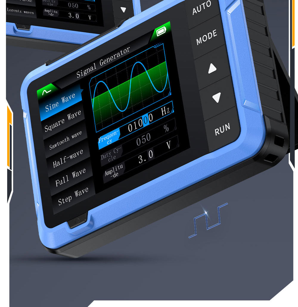 Osciloscopio digital FNIRSI DSO510 2 en 1, generador de señales DDS, pantalla de 2,8 pulgadas, ancho de banda de 10 MHz, frecuencia de muestreo de 48 MS/s, modo de disparo automático/normal/único.