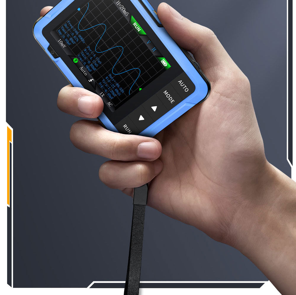 Osciloscopio digital FNIRSI DSO510 2 en 1, generador de señales DDS, pantalla de 2,8 pulgadas, ancho de banda de 10 MHz, frecuencia de muestreo de 48 MS/s, modo de disparo automático/normal/único.