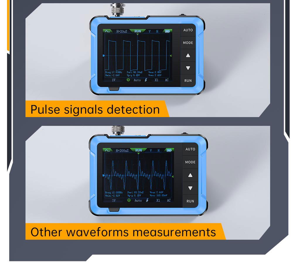 Osciloscopio digital FNIRSI DSO510 2 en 1, generador de señales DDS, pantalla de 2,8 pulgadas, ancho de banda de 10 MHz, frecuencia de muestreo de 48 MS/s, modo de disparo automático/normal/único.