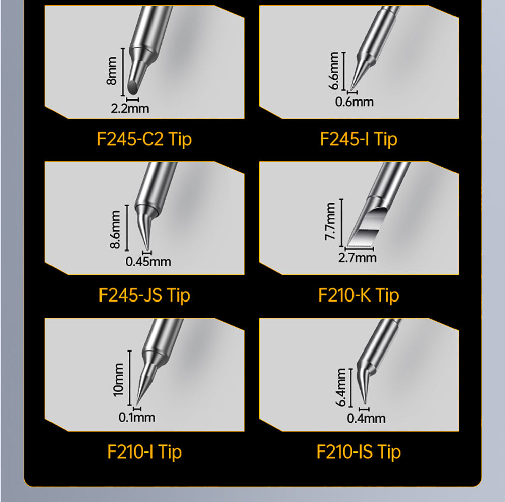 Kit de estación de soldadura FNIRSI DWS-200 F210 Premium de 200 W, con 3 puntas de soldador y 2 manos auxiliares, modo de valor y curva de temperatura, almacenamiento de 3 temperaturas, pantalla a todo color.