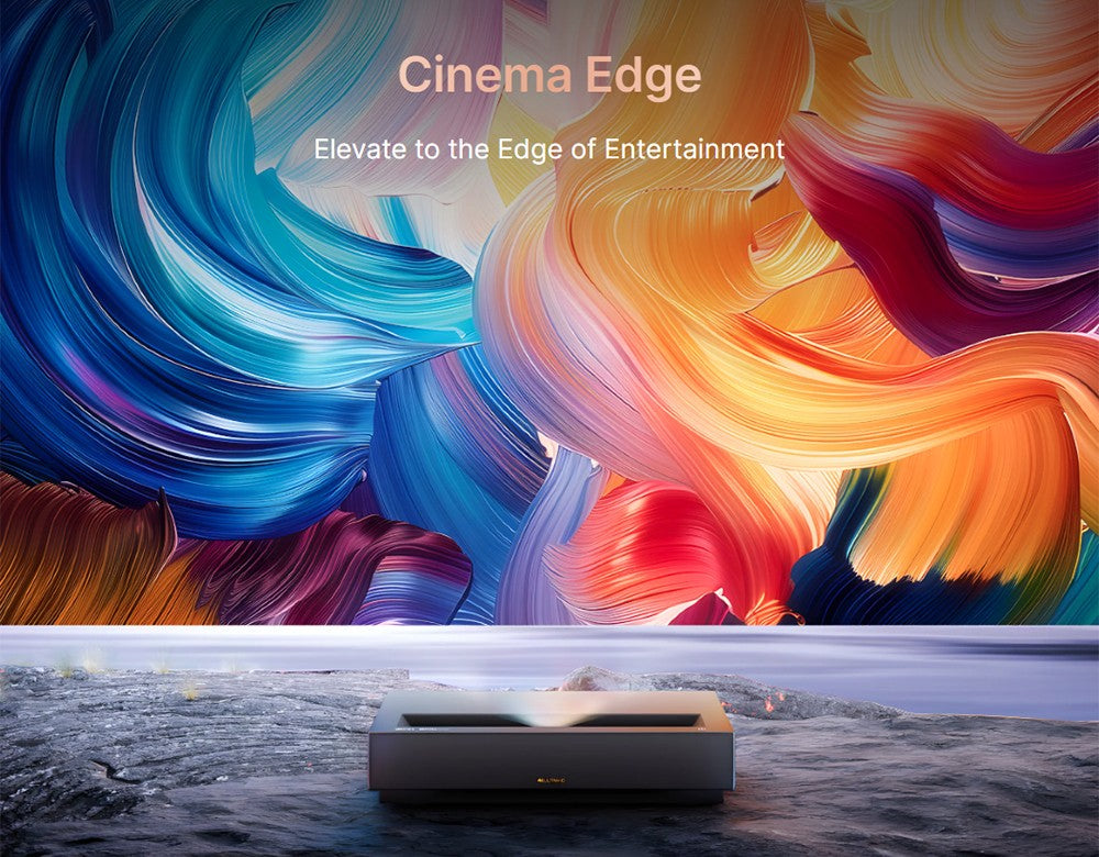 Proyector láser Formovie Cinema Edge 4K, 2100 lúmenes ISO, Google TV, Netflix integrado, Dolby Audio, 2 altavoces de 15 W, HDR10, WiFi 6.
