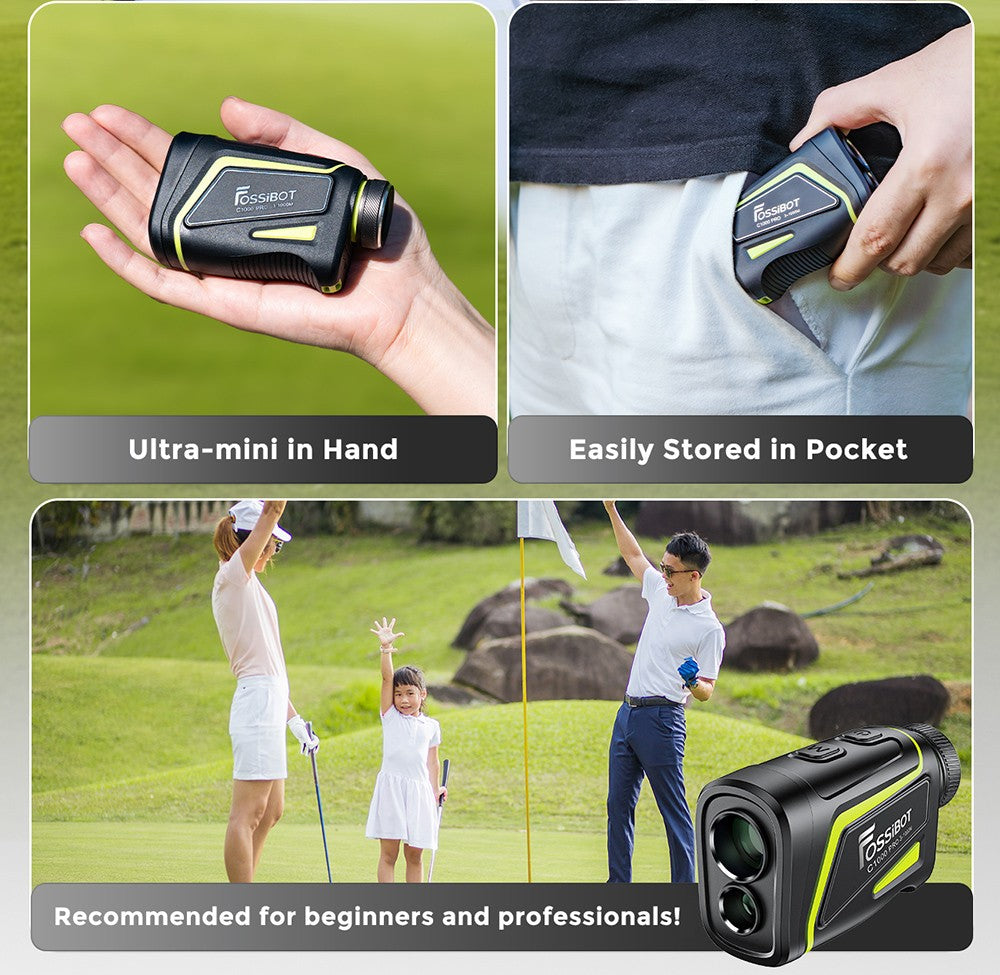 FOSSiBOT C1000 Pro Golf Rangefinder, Green & Red OLED Display, 0.06s Measure Speed, 1000m Measurement Range, IP54 Waterproof