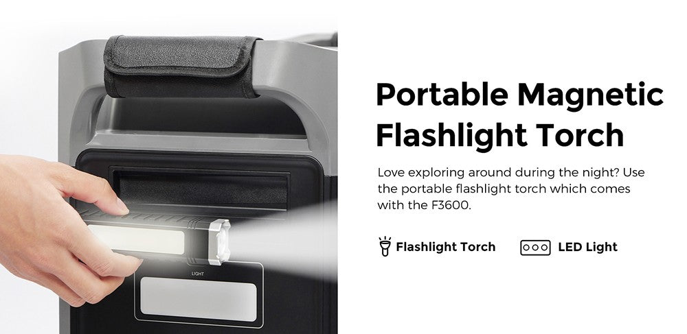 FOSSiBOT F3600 Portable Power Station, 3840Wh LiFePO4 Solar Generator, 3300W AC Output, 2000W Max Solar Charge, Fully Recharge in 1.8 Hours, 15 Output Ports, LCD Screen, Removable Flashlight Torch, 3W LED Light, with Rolling Wheels