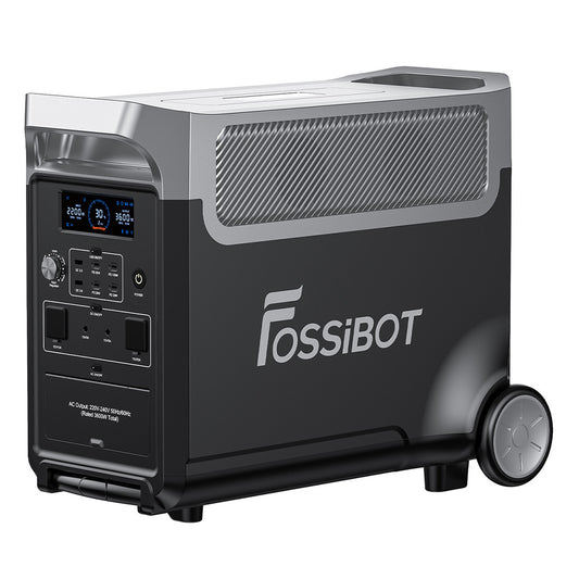FOSSiBOT F3600 Pro Portable Power Station, 3840Wh LiFePO4 Battery, Max. 11520Wh Expansion, 3600W High AC Output, 2000W Max Solar Charge, 1.5h Full Charge, PD 100W, 13 Output Ports, LED Flashlight, UPS, APP Control