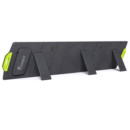 FOSSiBOT SP200 200W Foldable Solar Panel, 23.4% High Cell Efficiency, ETFE Coating, Adjustable Kickstands for Home, RV, Camping, Blackout - Green