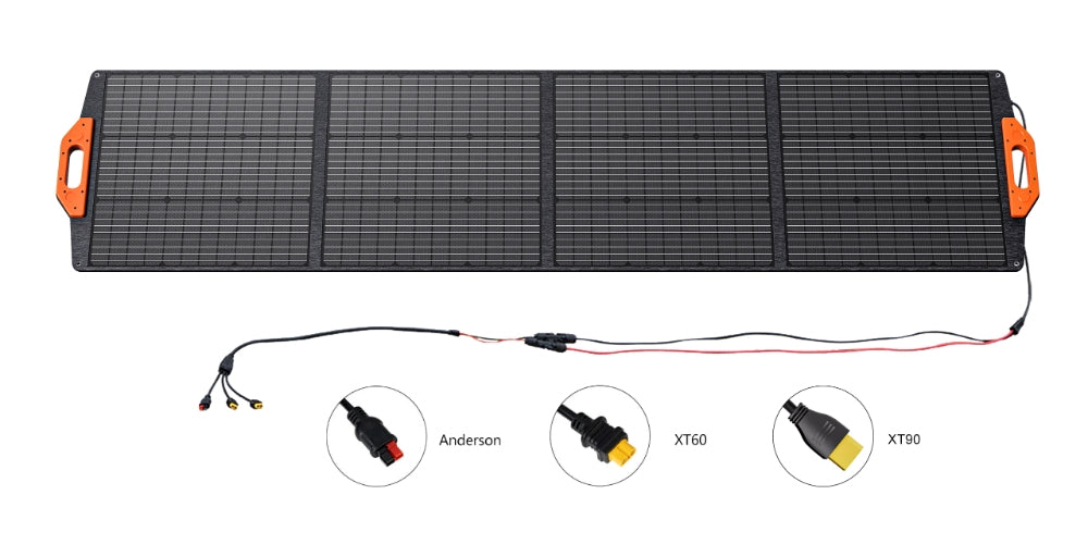 FOSSiBOT SP200 18V 200W Foldable Solar Panel, 23.4% High Efficiency Monocrystalline Solar Cells, for Power Station MPPT Foldable Solar Charger with Adjustable Stand Waterproof IP67, for Outdoor Camping RV Off Grid System, with Standard MC4 Connector
