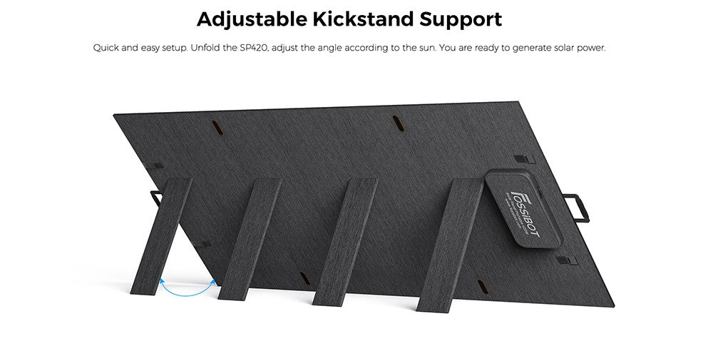 FOSSiBOT SP420 420W Portable Fordable Solar Panel, 23.4% Conversion Efficiency, IP67 Waterproof