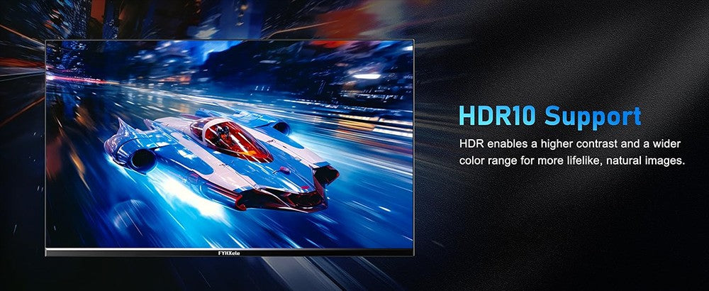 FYHXele FY24FHR 24 inch Gaming Monitor, 1920*1080 16:9 IPS Screen, 180Hz Refresh Rate, 1ms (MPRT) Response Time, 99% sRGB, AMD FreeSync & Adaptive-Sync, HDR10, 178° Viewing Angle, 75*75mm VESA Mountable