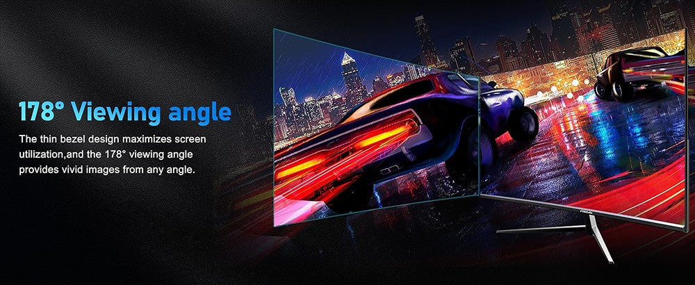 FYHXele FY24FHR 24 inch Gaming Monitor, 1920*1080 16:9 IPS Screen, 180Hz Refresh Rate, 1ms (MPRT) Response Time, 99% sRGB, AMD FreeSync & Adaptive-Sync, HDR10, 178° Viewing Angle, 75*75mm VESA Mountable