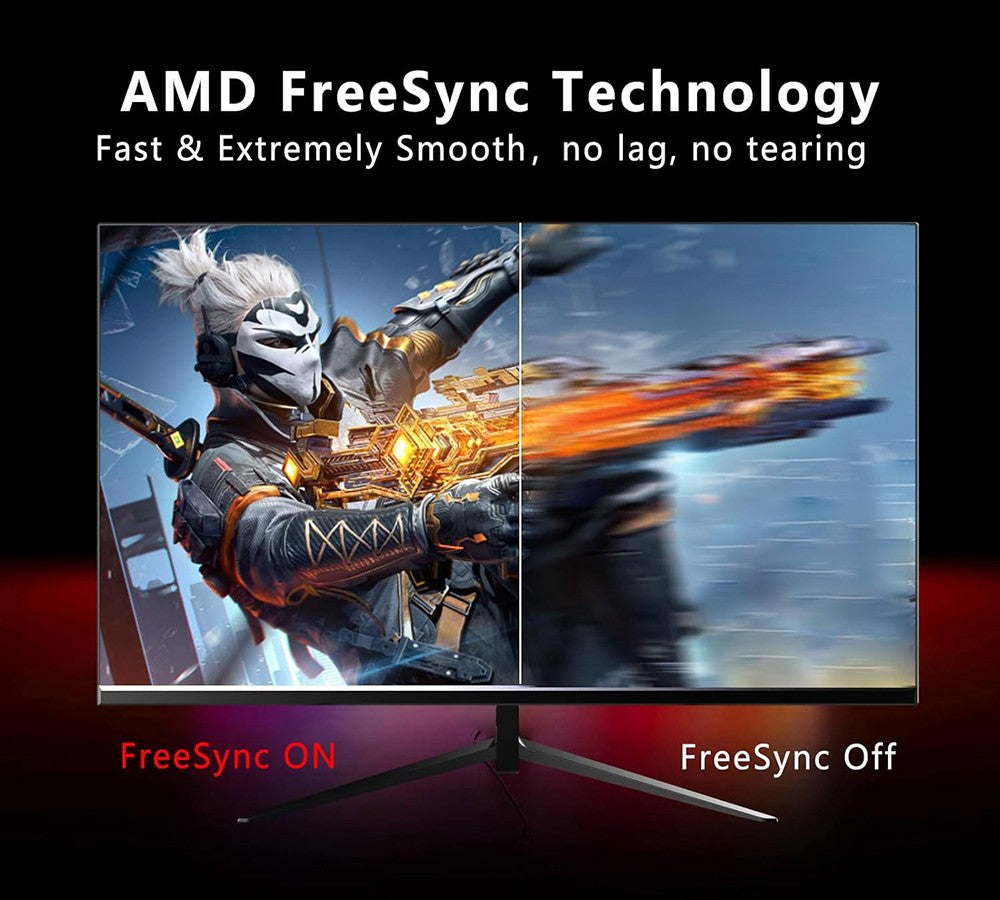 FYHXele FY27QHM2 27-inch Monitor, 2560*1440 QHD 16:9 IPS Screen, 170Hz Refresh Rate, 1ms GTG Response Time, 100% sRGB, 1000:1 Contrast, FreeSync, 1*DP 1.4 2*HDMI 2.0 1*USB 2.0 1*Audio, Tilt Adjustment & VESA Mount