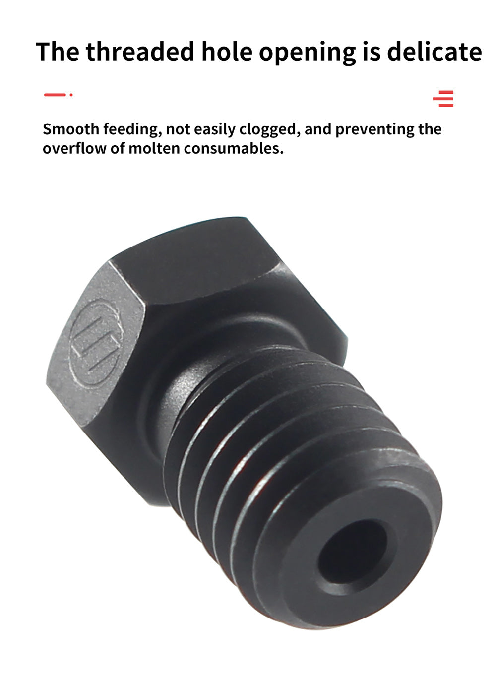 FYSETC E3D V6 0,3 mm Wolframkarbiddüse für VORON2.4/Trident/MK3S Drucker