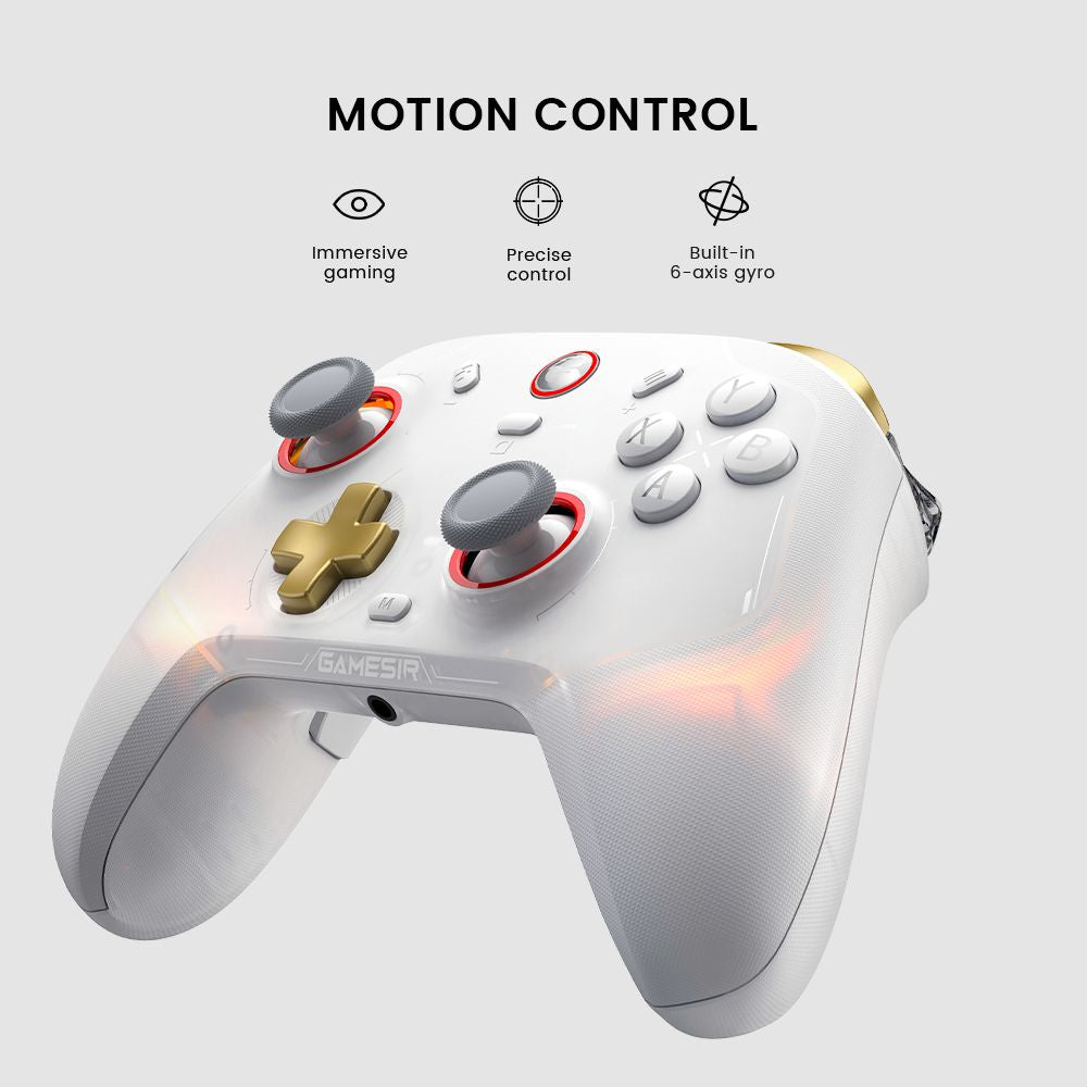 GameSir Cyclone 2 Mando para Juegos, Conexión Tri-modo, Compatible con PC / Steam / Android / iOS / Switch, Joysticks Mag-Res TMR, 3 Modos de Gatillo, Motores de Vibración, Luces RGB - Negro, Edición Paquete