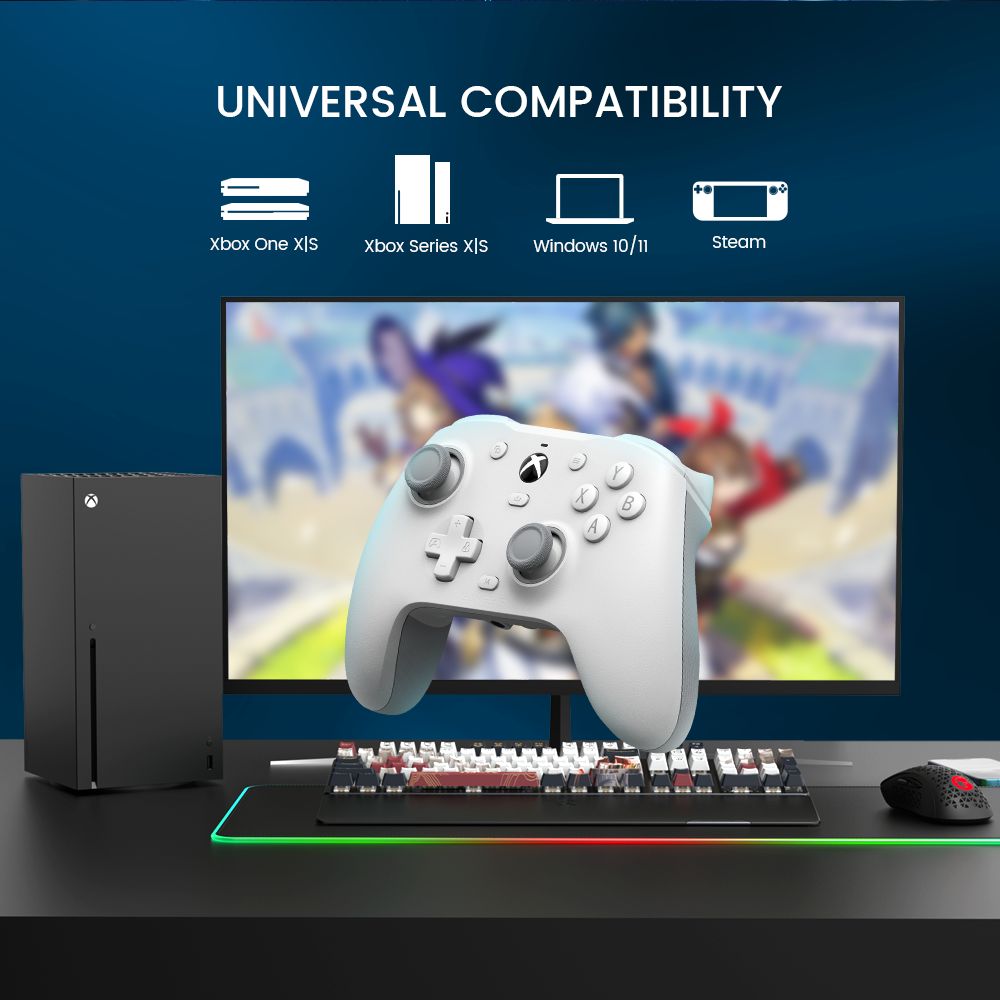 GameSir-G7 HE Kabelgebundener Gamecontroller, 1 Monat kostenlose XGPU, Hall-Effekt-Sticks, Hall-Trigger, magnetisch austauschbare Frontplatte – Schwarz