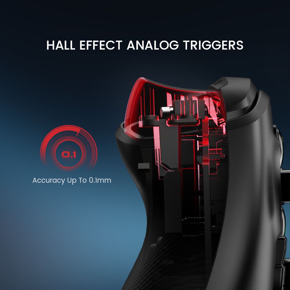 GameSir-G7 HE Kabelgebundener Gamecontroller, 1 Monat kostenlose XGPU, Hall-Effekt-Sticks, Hall-Trigger, magnetisch austauschbare Frontplatte – Schwarz