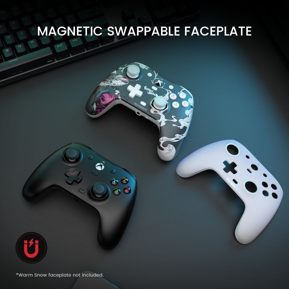 GameSir-G7 HE Kabelgebundener Gamecontroller, 1 Monat kostenlose XGPU, Hall-Effekt-Sticks, Hall-Trigger, magnetisch austauschbare Frontplatte – Schwarz