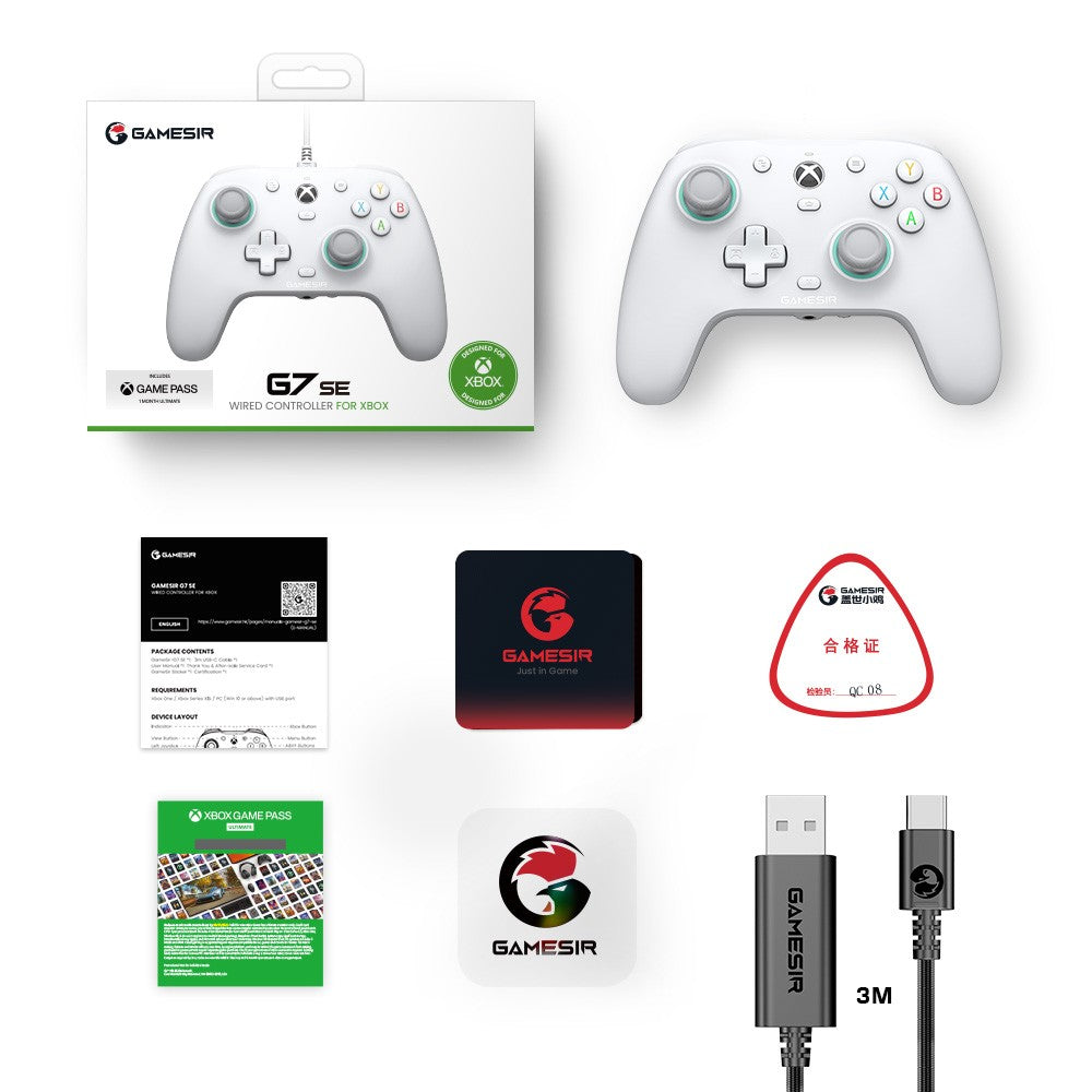 [Certificado para Xbox] Mando con cable Gamesir G7 SE con joysticks de efecto Hall y 1 mes de XGPU gratis.