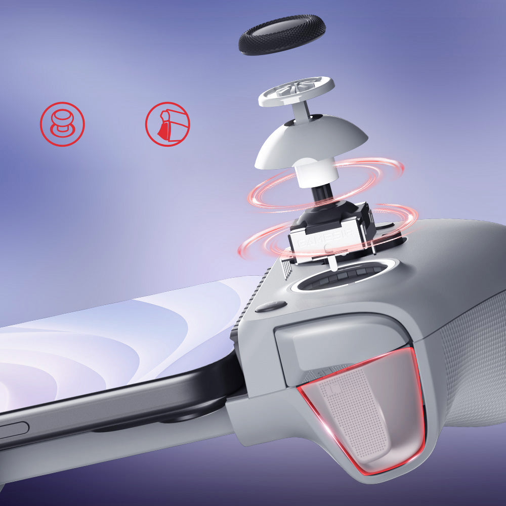 GameSir G8 Mando para juegos móvil Tipo-C, Gamepad "Plug and Play" con joysticks de efecto Hall/gatillos Hall, conector de audio de 3,5 mm, compatible con Android y la serie iPhone 15.