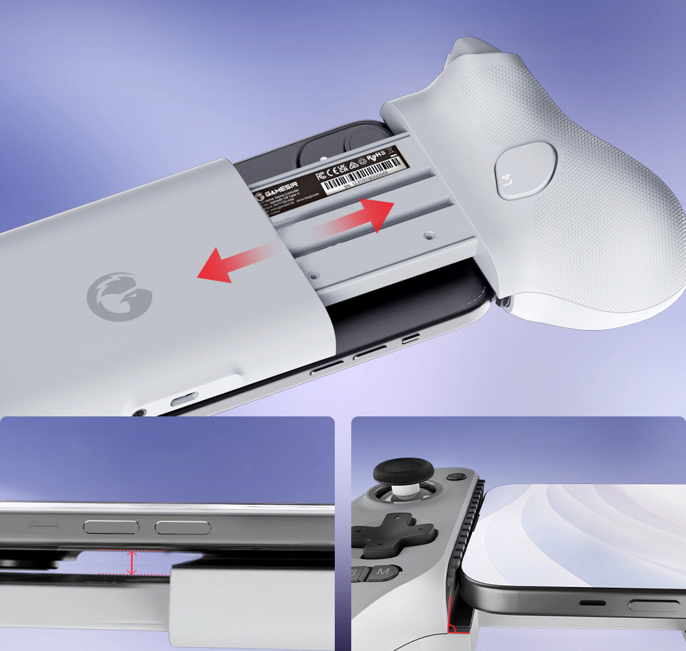 GameSir G8 Mando para juegos móvil Tipo-C, Gamepad "Plug and Play" con joysticks de efecto Hall/gatillos Hall, conector de audio de 3,5 mm, compatible con Android y la serie iPhone 15.