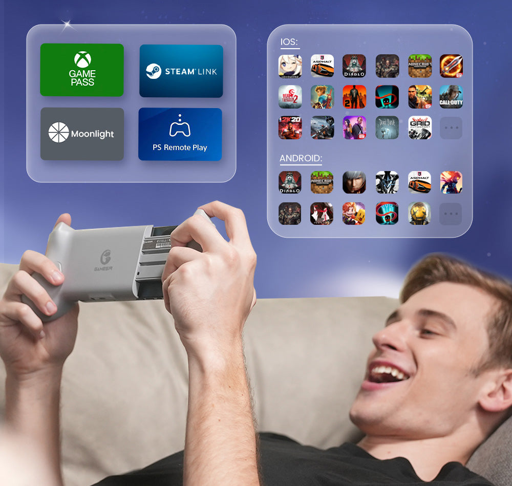 GameSir G8 Mando para juegos móvil Tipo-C, Gamepad "Plug and Play" con joysticks de efecto Hall/gatillos Hall, conector de audio de 3,5 mm, compatible con Android y la serie iPhone 15.