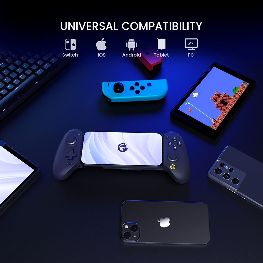 GameSir G8 Plus Mando para juegos móvil Bluetooth, compatible con Switch, iOS, Android, tableta, PC