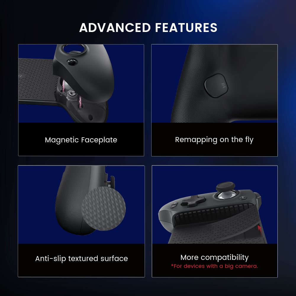 GameSir G8 Plus Mando para juegos móvil Bluetooth, compatible con Switch, iOS, Android, tableta, PC